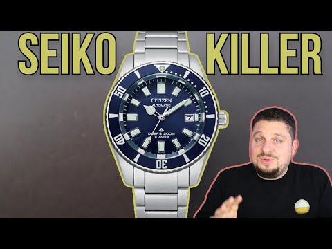 Видео: Часы для дайвинга CITIZEN Promaster Automatic Dive из супертитанового сплава, 200 м. Seiko Killer...