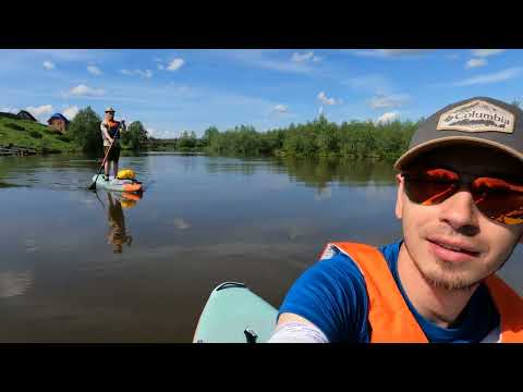 Видео: SUP прогулка 25км. Нижнетуринский пруд. Напугали утят, деревня чаек, павший лес. itiwit x500 вдвоем