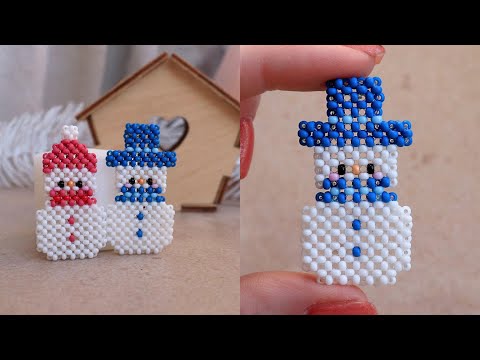Видео: Бисерные снеговички: сделай пару для новогоднего настроения!