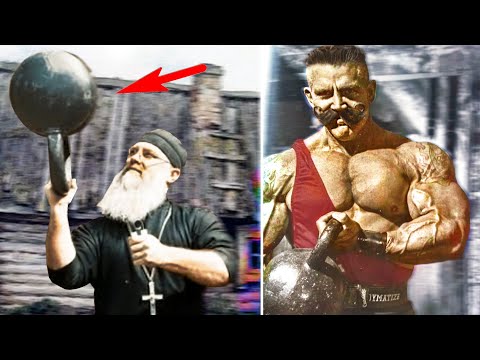 Видео: Эволюция упражнений с гирями. Это надо видеть!