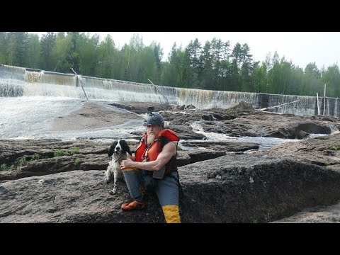 Видео: Вниз по р. Тулемайоки (Карелия). Сплав на пакрафте ,в мае, июне