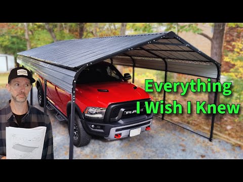 Видео: Строительство недорогого металлического навеса для машины от Amazon — всё, что я хотел бы знать