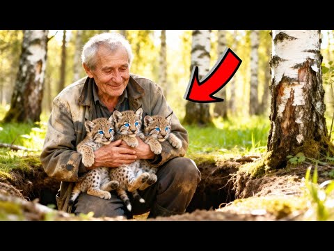 Видео: Дедушка спас из норы ЧЕТВЕРЫХ РЫСЯТ… Их мама пришла через 3 ДНЯ!