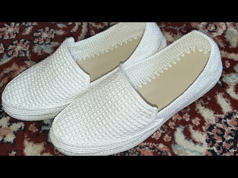 Видео: Erkaklarga tufli to'qiymiz. Вяжем мурские туфли.