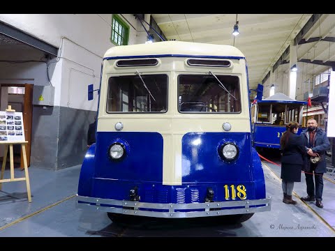 Видео: ЯТБ-2 1938г. Один из первых петербургских троллейбусов