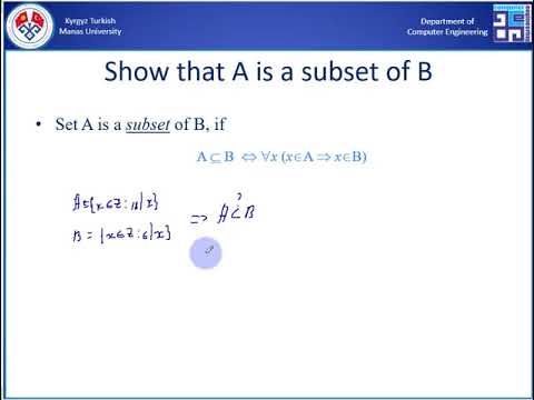 Видео: BIL275 2 Апта (4 видео): Көптүктөрдүн барабардыктары