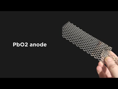Видео: изготовление электродов PbO2 для производства перхлоратов и т. д. (бета-покрытие, покрытие ATO)
