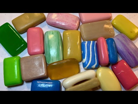 Видео: Asmr soap cutting/Satisfying video/Резка мыла/Обмылочки