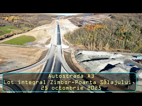 Видео: Автомагистраль А3, весь участок Зимбор-Поарта Сэлаюлуй, 25 октября 2025 г.