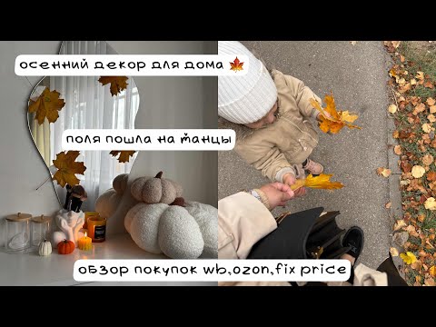 Видео: Осенний декор для дома 🍁/обзор покупок wb,ozon,fix price/Поля пошла на танцы