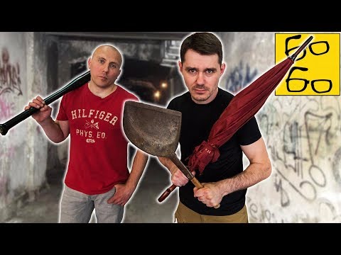 Видео: Палка, бита и зонт как оружие самообороны / Подручные средства в крав-мага с Чудиновским (1)