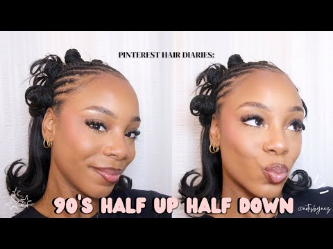 Видео: Урок по быстрому плетению в стиле 90-х: наполовину вверх, наполовину вниз | Преображение волос св...