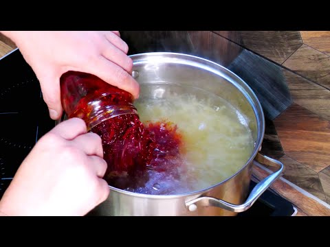 Видео: Быстрый борщ "Дачный", из банки с заправкой и тушенки  Вкусно, просто и экономит время.