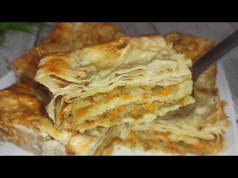 Видео: Пирог из ЛАВАША с капустой БЕЗ ВОЗНИ с тестом. Быстро и вкусно!