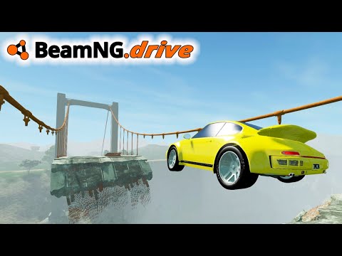 Видео: БЕЗУМНЫЙ ПЕРЕЛЕТ ЧЕРЕЗ МОСТ Beamng Drive АВАРИИ ЛУЧШИЕ эксперименты в Бименджи Драйв гонки #6