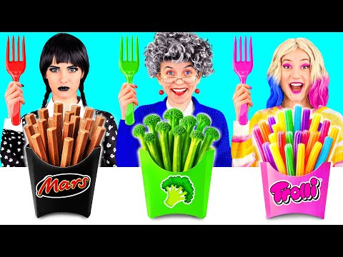 Видео: Кулинарный Челлендж: Уэнсдей Против Бабушки | Смешные Ситуации и Неудачи от TeamTeen Challenge