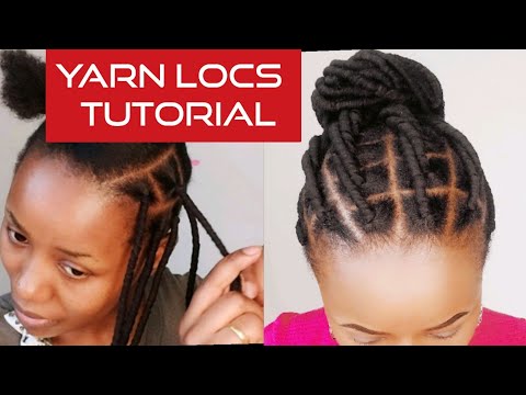 Видео: Как сделать африканское плетение на натуральных волосах /YARN LOCS | Пошаговое руководство, удобн...