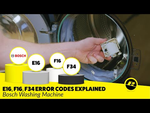 Видео: Коды ошибок E16, F16 и F34 на стиральной машине Bosch — как исправить