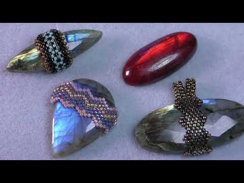 Видео: Tutorial: Bezel for long cabochons/stones. Оплетение длинного кабошон.