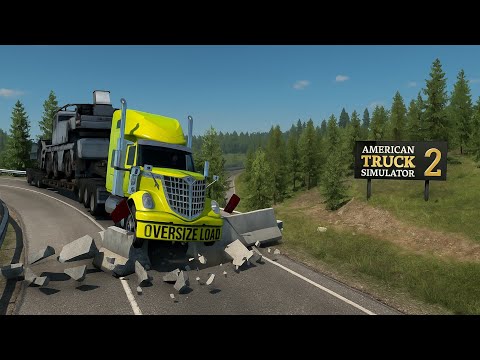 Видео: ATS 2 #13/ Везу большой кран до гранизы США