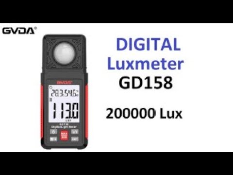 Видео: GVDA измеритель уровня освещённости GD158. С вращающимся фотоэлементом