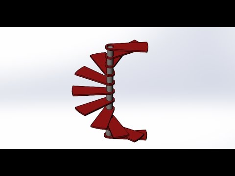 Видео: Solidworks.Винтовая лестница