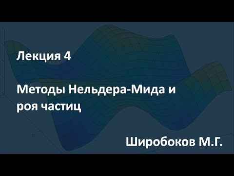 Видео: Лекция 4. Методы Нельдера--Мида и роя частиц. 04.03.2021