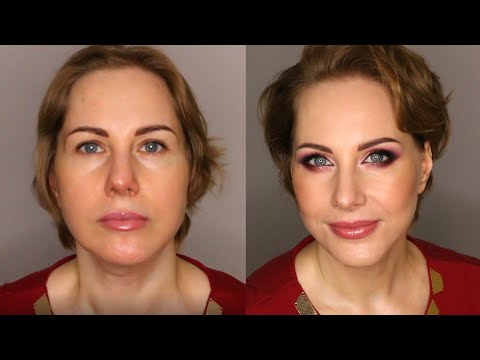 Видео: Макияж для подписчицы. Вечерний макияж в бордовых оттенках