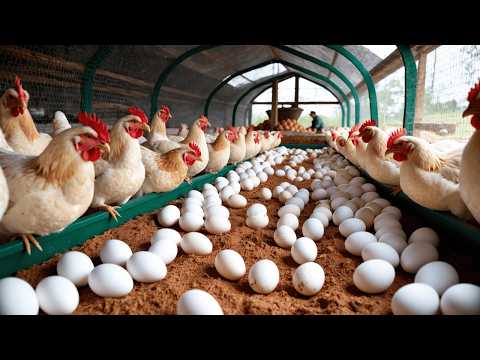Видео: Как выращивать кур для получения яиц и бизнеса - Сбор яиц - Птицеводческий бизнес.