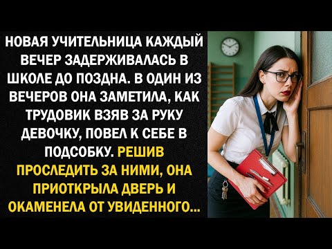 Видео: Новая учительница каждый вечер задерживалась в школе до поздна. В один из вечеров она заметила...