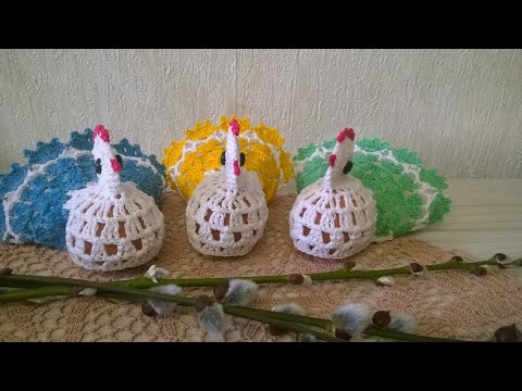 Видео: Пасхальная курочка. Как связать (крючок).