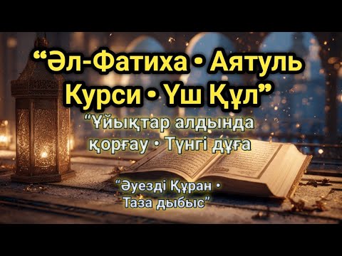 Видео: “Әл-Фатиха + Аятуль Курси + Үш Құл | Ұзақ нұсқа 1 сағат | Ұйықтар алдында және жаттау үшін”
