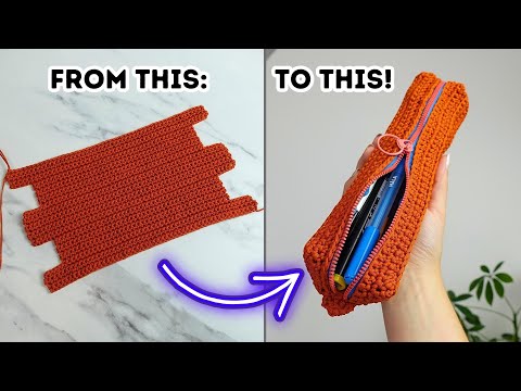 Видео: Удивительный пенал крючком на молнии | Брунатичность крючком