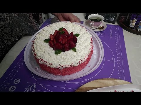 Видео: Շատ Նուրբ և Համեղ"ԵԼԱԿՈՎ"Տորթ#Нереально Вкусный торт"КЛУБНИЧНЫЙ"#Cake "STRAWBERRY#Satenikcuisine