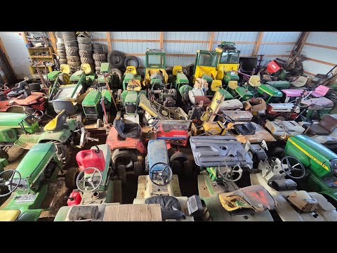 Видео: Осмотр моей коллекции из 43 садовых тракторов John Deere и Gravely