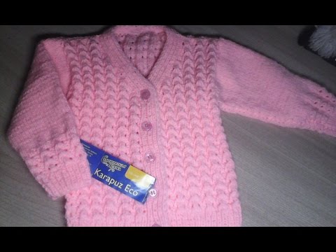 Видео: Краткий МК кофты для девочки. Вязание спицами.