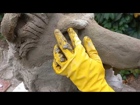 Видео: Лев из цемента.diy cement lion