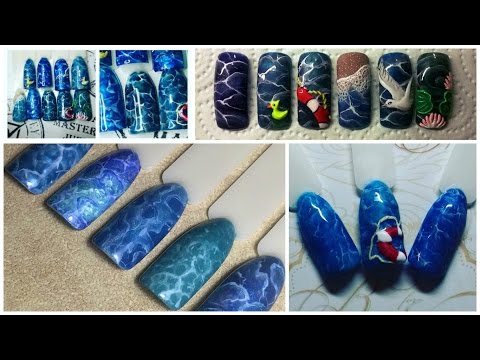 Видео: Юлия Билей - Текстура воды / Julia Biley - Texture of water Nail art Periscope