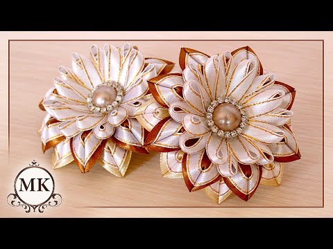 Видео: Резинки для волос. Канзаши. МК. / DIY. Kanzashi. Scrunchy.