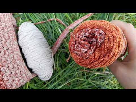 Видео: Пряжа YarnArt macrame cotton spectrum и сумка из нее. Отзыв