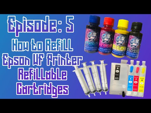 Видео: Как заправлять картриджи для принтеров Epson WF (EP: 05)
