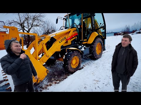 Видео: Два владельца CASE 580 ознакомились  с экскаватором погрузчиком SDLG (LGCE)￼￼ B877F