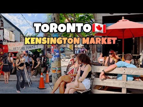 Видео: Пешеходная экскурсия по центру города Торонто, Кенсингтонский рынок, Канада, 4K