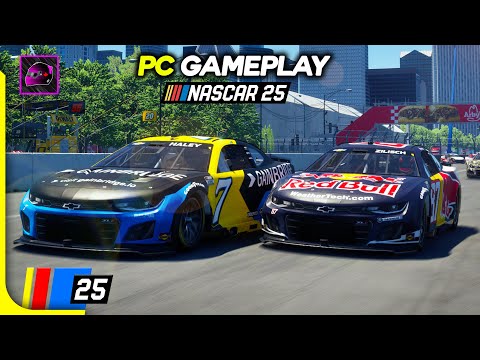 Видео: Первый игровой процесс NASCAR 25 на ПК — максимальные настройки и настройки MOZA