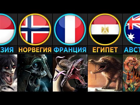 Видео: Злые Мифические Существа из Разных Стран (Сравнение)