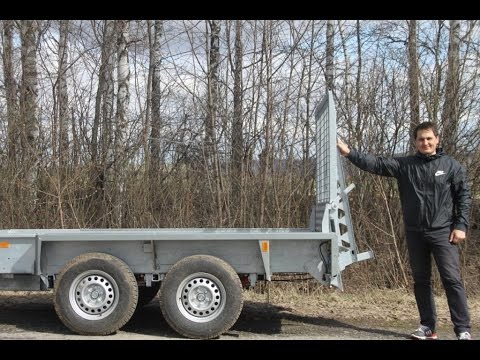 Видео: Прицеп МЗСА 842111.201 для Bobcat - мини экскаватора, катка, трактора. Трап для прицепа. ЦЛП АРИВА