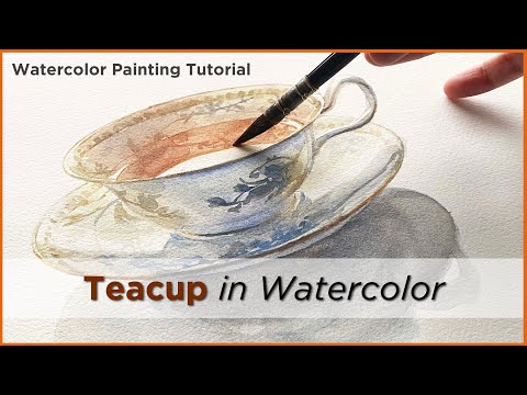 Видео: Как нарисовать «чашку» акварелью