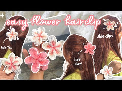 Видео: как связать крючком заколку-цветок — БЕЗ КЛЕЙКИ! Милые и простые аксессуары для волос | обратно в...