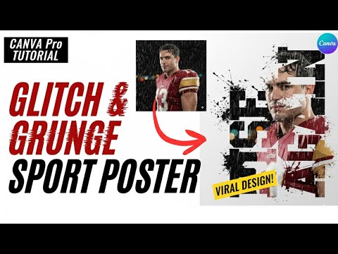 Видео: CANVA Pro: как создать вирусный спортивный плакат с глюками (стиль гранж)