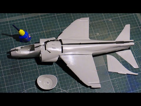 Видео: Начинаю сборку и расхламление  второго, очень душевного самолета Harrier GX.1 "Revell" 1:32  Авиация